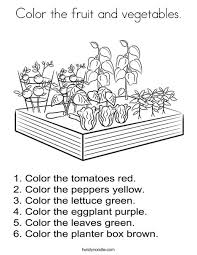 We collected all the various fruits and vegetables in the world of our colorings. Color The Fruit And Vegetables Coloring Page Twisty Noodle
