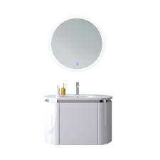 china round bathroom mirror cabinet for