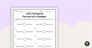 let s compare percent of a number