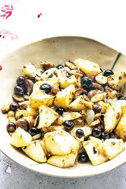 warm celeriac salad with chestnuts and