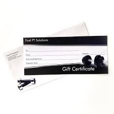Personal Training Gift Certificates