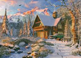 Winter Holiday Cabin Photograph by Dominic Davison - Fine Art America