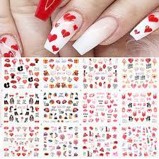 1 sheet nail polish stickers romantic
