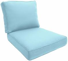 Blue Outdoor Seat Cushion Double Piped