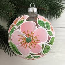 Pink Garden Glass Tree Ornament