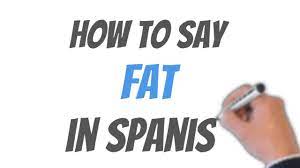 how to say fat in spanish you
