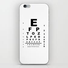 Eye Test Chart Iphone Skin By Homestead