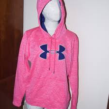 Under Armour Pink Blue Hoodie Sweatshirt
