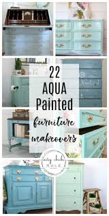Aqua Painted Furniture Makeover Ideas