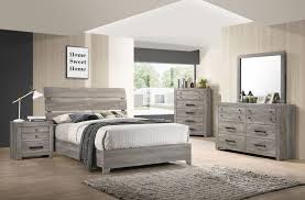 King size bedroom sets are ideal for houses with large rooms and vast spaces. New Rustic Gray Brown 5pc Queen King Bedroom Set Modern Furniture Bed D M N C Ebay