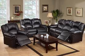 black recliner sofa set