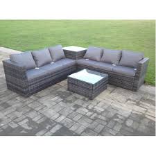 6 seater rattan garden corner sofa set