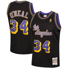 Lebron james #23 los angeles lakers purple swingman jersey. Men S Los Angeles Lakers Shaquille O Neal Mitchell Ness Black 1996 97 Hardwood Classics Reload