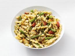 gemelli with pesto potatoes and green