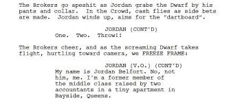 how to write a freeze frame in a script