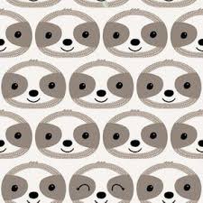 cute sloth fabric wallpaper and home