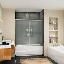 Semi Frameless Sliding Bathtub Shower