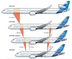 Airbus A350 Chart Showing All Aircraft Models For Future