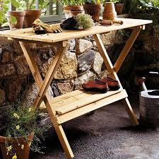 Simple Potting Bench Console Table