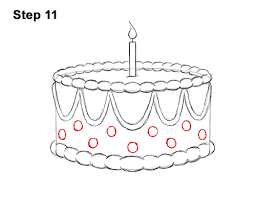 480x360 how to draw a birthday cake. How To Draw A Birthday Cake