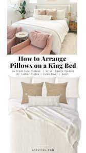how to arrange pillows on a king bed