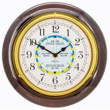 cobb co time and tide clock in golden oak