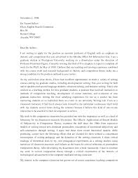 Sample Cover Letter For Professor