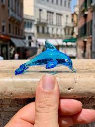 Murano Glass Dolphin Sculpture Handmade