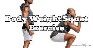 body weight squat exercise basketball hq