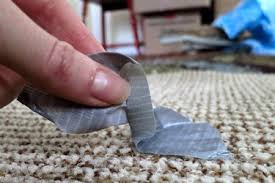 remove duct tape residue from carpet