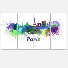 Designart Paris Skyline Cityscape