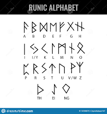 Runic Alphabet And Its Latin Letter Interpretation Vector