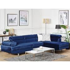 5 seater sofa velvet navy blue