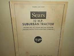Sears Suburban 12 H P Lawn Garden