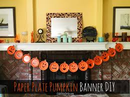 Paper Plate Pumpkin Easy Party Banner