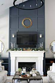 dramatic fireplace wall makeover