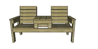 Double Garden Chair Bench With Middle