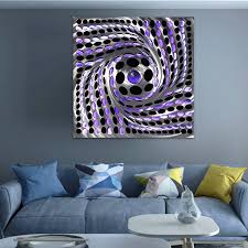 China Abstract Swirl Metal Led Painting