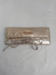 sephora gold makeup bag case brushes