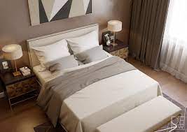 cream and gray bedding interior