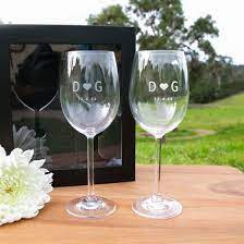 Engraved Gift Boxed 360ml Wine Glasses