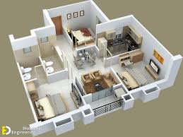 40 Amazing 3 Bedroom 3d Floor Plans