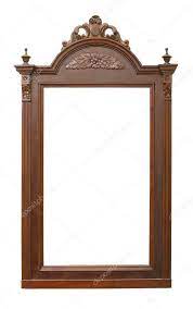 old wooden frame for mirrors decorated