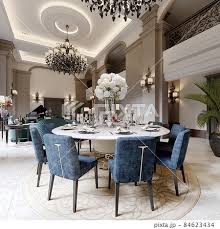 large luxurious dining table in the