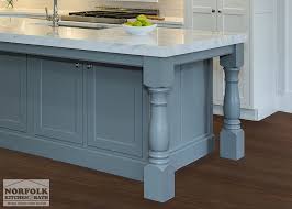 two tone kitchen with furniture legs