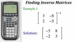 ti calculator tutorial finding inverse