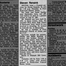 obituary for steven rensink