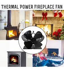 Metal Heat Powered Fireplace Stove Fan