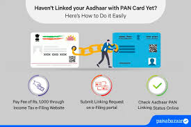 pan aadhar link how to link aadhaar