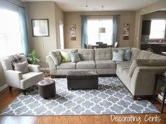 area rug size for l shaped sofa and